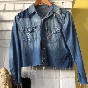 MOTHER “Don’t Lose Your Shirt” denim shirt XS